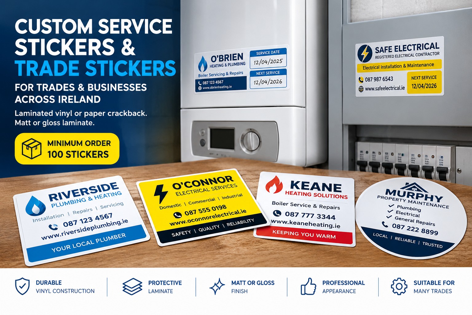 Custom Service Stickers & Trade Stickers