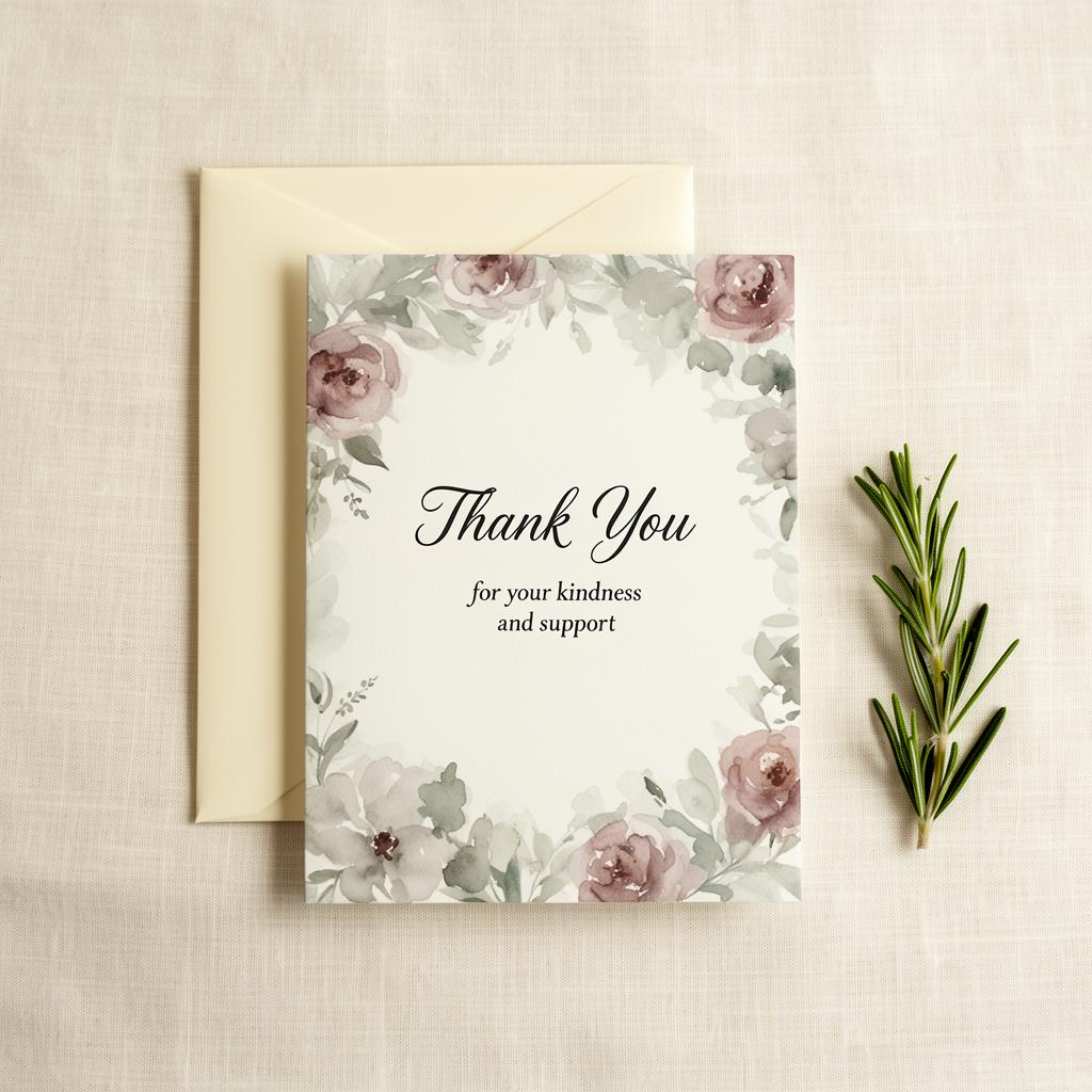 Memorial Thank You Cards