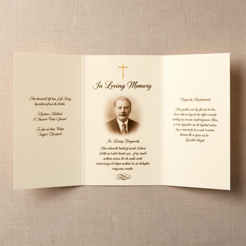Trifold Memorial Cards